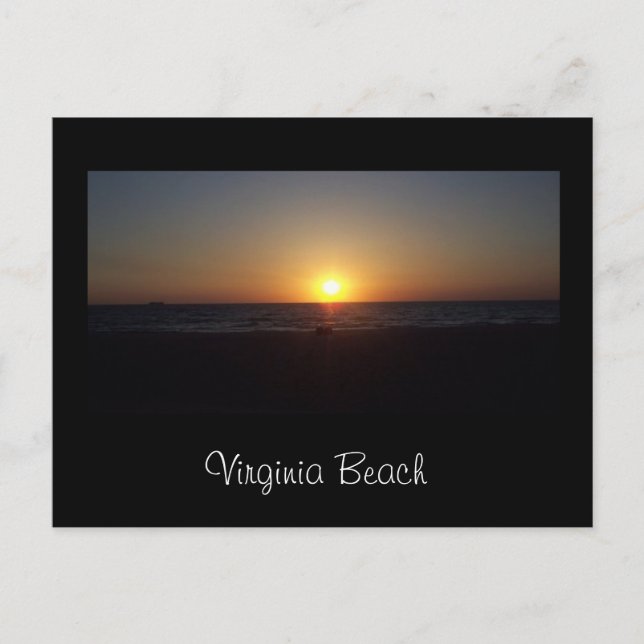 Sunrise at Virginia Beach Postcard (Front)