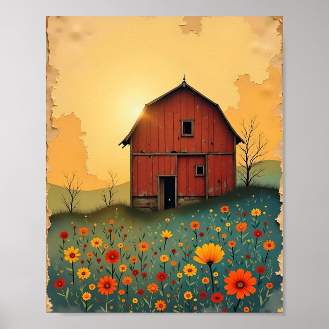 Sunrise Barn Digital Poster (Front)