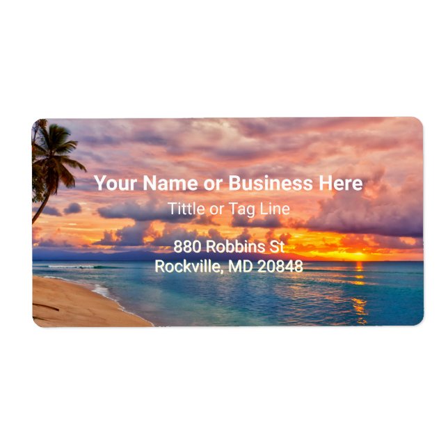 Sunrise Beach and Palm Trees Tropical (Front)