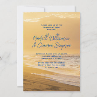 Sunrise Beach Engagement Party Invitation