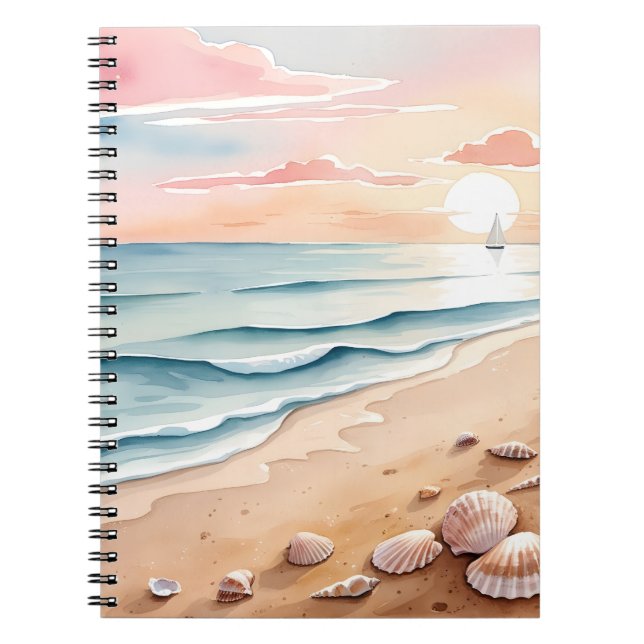 Sunrise Beach Serenity Notebook (Front)