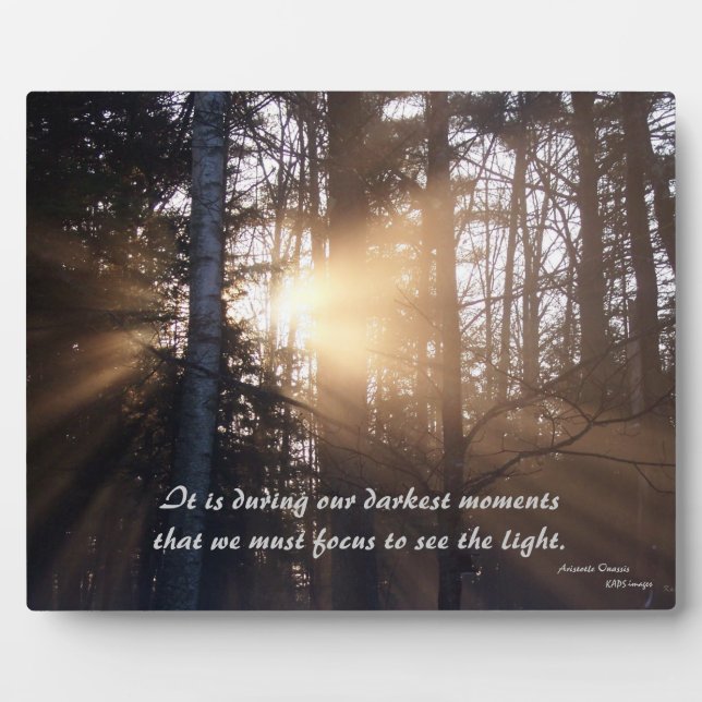 Sunrise beyond the Trees Plaque (Front)