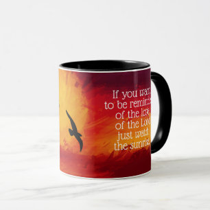 Sunrise, Birds & Religious Quote Mug