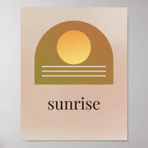 Sunrise Boho Terracotta Arch Wall Art Print