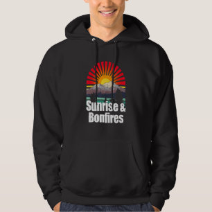 Sunrise Bonfires Camper Tropical Camp Sunny Hiker  Hoodie