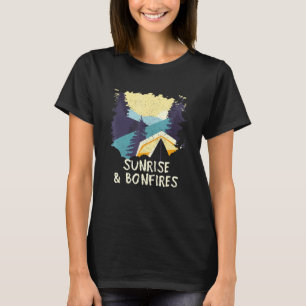 Sunrise Bonfires Camping Summer Camper Tropical Hi T-Shirt