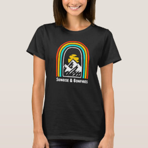 Sunrise & Bonfires Camping Summer Camper Tropical  T-Shirt