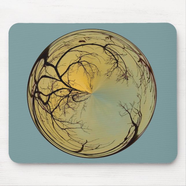 sunrise bubble with tree mouse mat (Front)