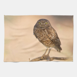 Sunrise Burrowing Owl Tea Towel