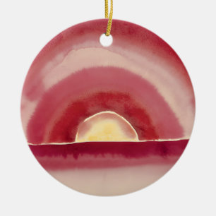 Sunrise by Georgia O'Keefe Ceramic Tree Decoration