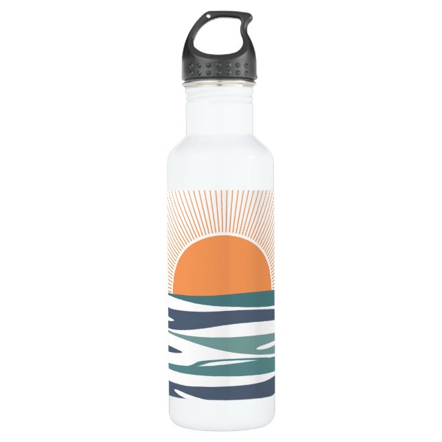 Sunrise by the sea 710 ml water bottle (Front)