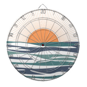Sunrise by the sea dartboard