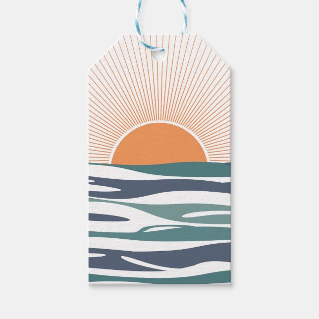 Sunrise by the sea gift tags (Front)