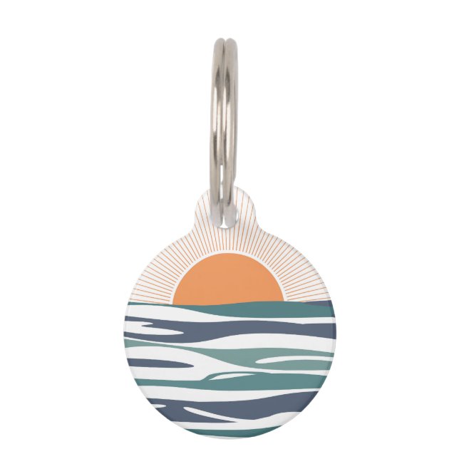 Sunrise by the sea pet tag (Front)