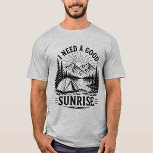 Sunrise Camping Mountain Adventure Gift Vintage T-Shirt