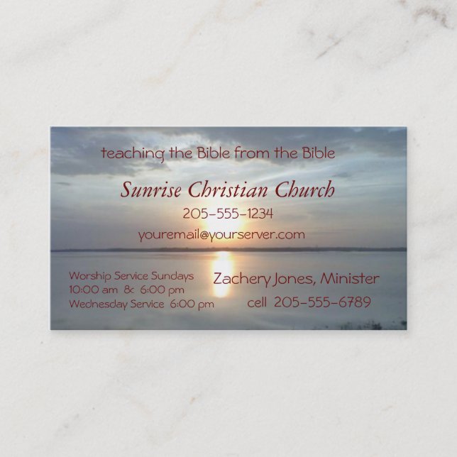 Sunrise Card2- customise Business Card (Front)