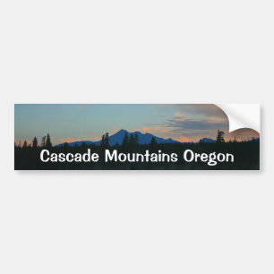 Sunrise Cascade Mountains Oregon Bumper Sticker