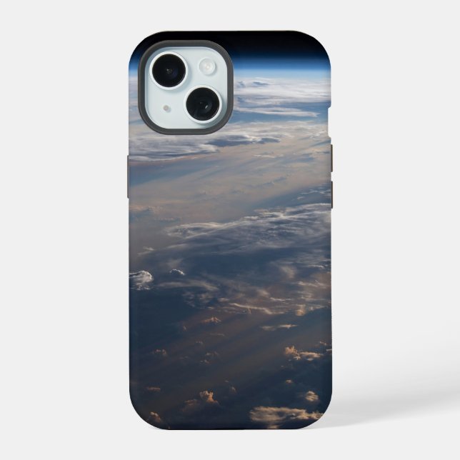 Sunrise Casts Long Shadows Over Philippine Sea iPhone 15 Case (Back)