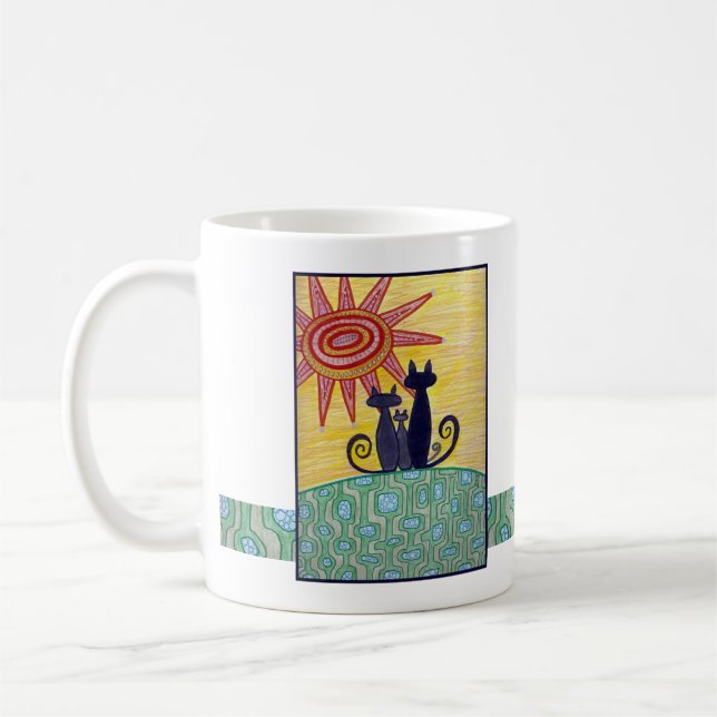Sunrise Cats Mug (Left)