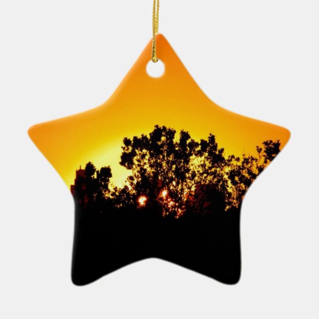 Sunrise Ceramic Tree Decoration (Front)