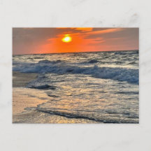 Sunrise & Choppy Waves Postcard