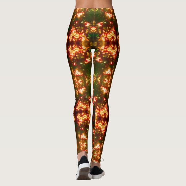 Sunrise Christmas Lights Bright Pattern 12 Leggings (Back)