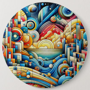 Sunrise City 6 Cm Round Badge