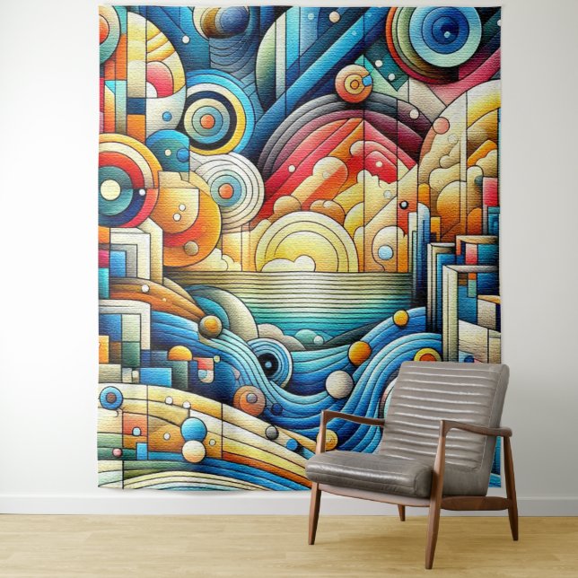 Sunrise City  Tapestry (In Situ)