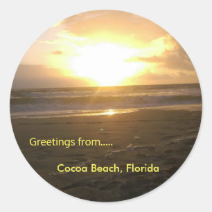 Sunrise  Classic Round Sticker, Glossy Classic Round Sticker