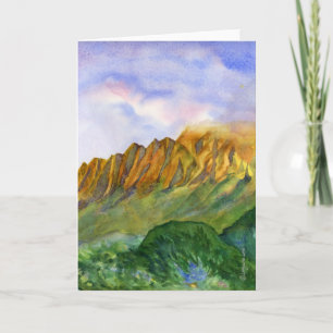 Sunrise Cliffs Kauai Hawaii Blank greeting Card