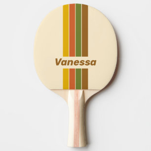 Sunrise Clover Pin Striped with Name Ping Pong Paddle