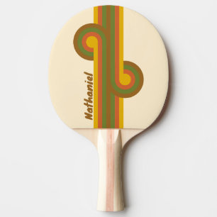 Sunrise Clover Stripe Loop with Name Ping Pong Paddle