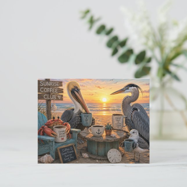 Sunrise Coffee Crew Postcard (Standing Front)