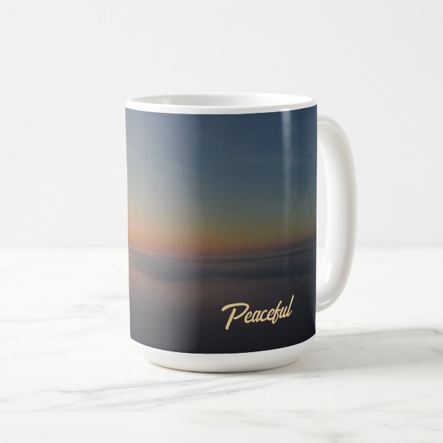 Sunrise Coffee Mug over the Fog (Front Right)