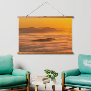 Sunrise colours and clouds hanging tapestry