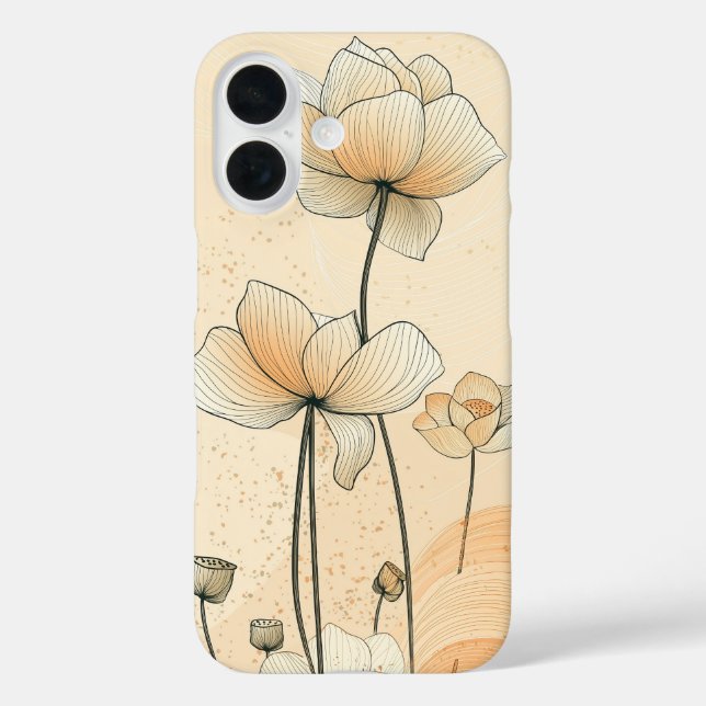 Sunrise Cream Tulip Case-Mate iPhone Case (Back)
