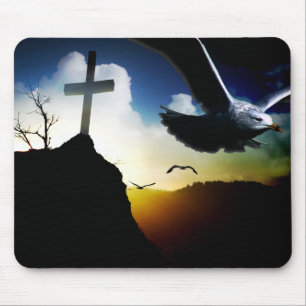 Sunrise Cross Mouse Mat