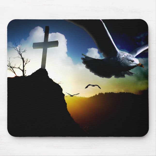 Sunrise Cross Mouse Mat (Front)
