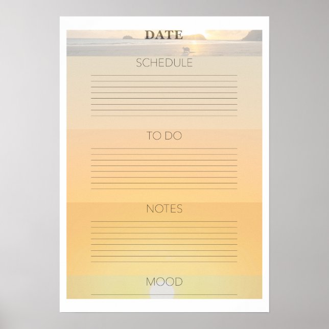 Sunrise Daily Planner Poster (Front)