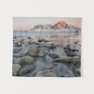 Sunrise Flakstad and Skagsanden Beach Tapestry