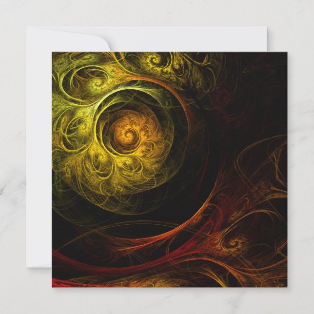 Sunrise Floral Red Abstract Art (Front)