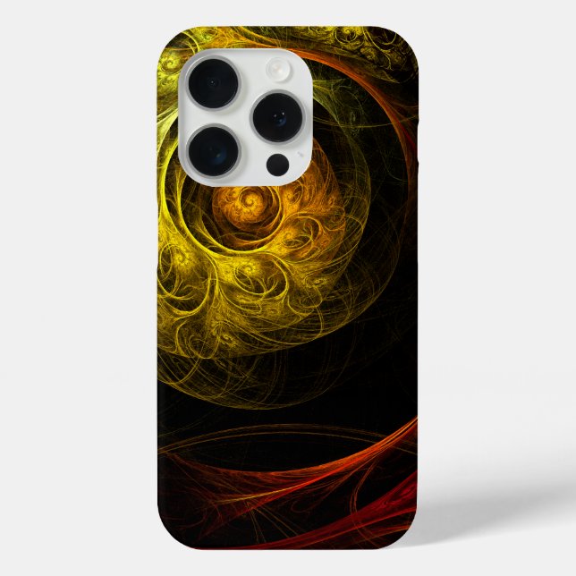 Sunrise Floral Red Abstract Art Case-Mate iPhone Case (Back)