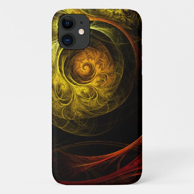 Sunrise Floral Red Abstract Art Case-Mate iPhone Case (Back)