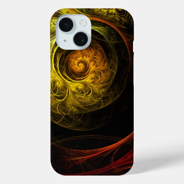 Sunrise Floral Red Abstract Art Case-Mate iPhone Case (Back)