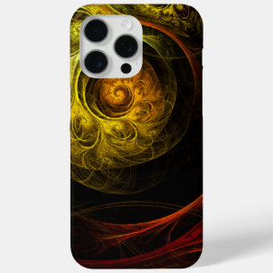 Sunrise Floral Red Abstract Art iPhone 15 Pro Max Case