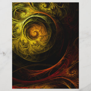 Sunrise Floral Red Abstract Art Flyer