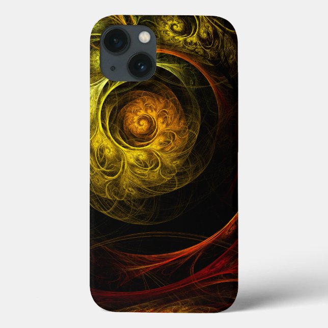 Sunrise Floral Red Abstract Art iPhone 6 Case (Back)