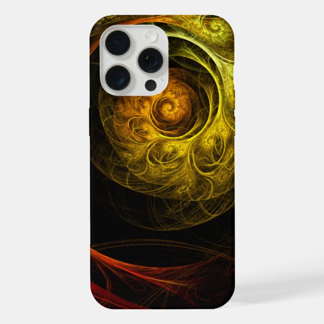 Sunrise Floral Red Abstract Art iPhone Case (Back)
