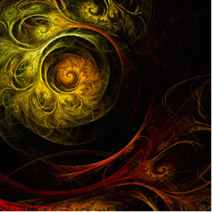 Sunrise Floral Red Abstract Art Standing Photo Sculpture