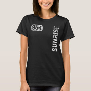 Sunrise Florida 954 Area Code Vintage Retro T-Shirt